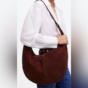 Madewell the Essential Curve Hobo bag - brown suede